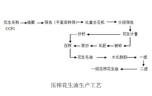 压榨花生油生产工艺
