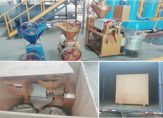 河南新乡客户订购的50千克/小时菜籽榨油机发货啦！