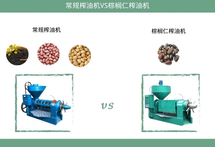 常规榨油机与棕榈仁榨油机