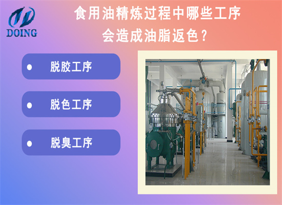 食用油精炼过程中哪些工序会造成油脂返色?