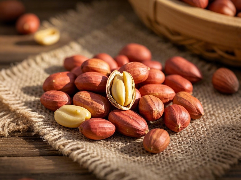 榨油前要挑选花生原料