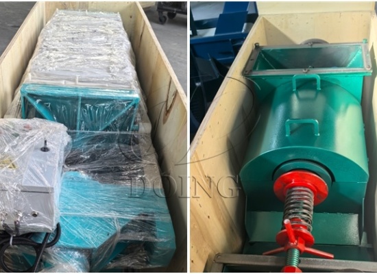 发货！河南国瑞油脂米糠油常规榨油机和棕榈榨油机发往尼日利亚！