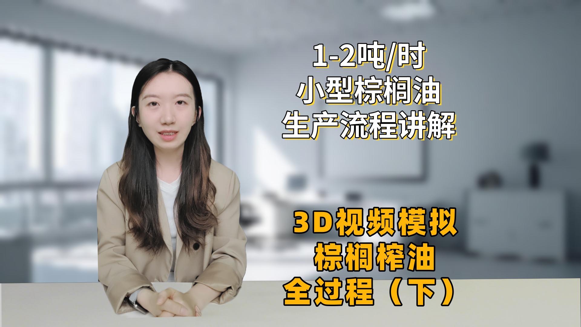 1-2吨/时棕榈油生产流程讲解——3D视频模拟棕榈果榨油全过程（下）