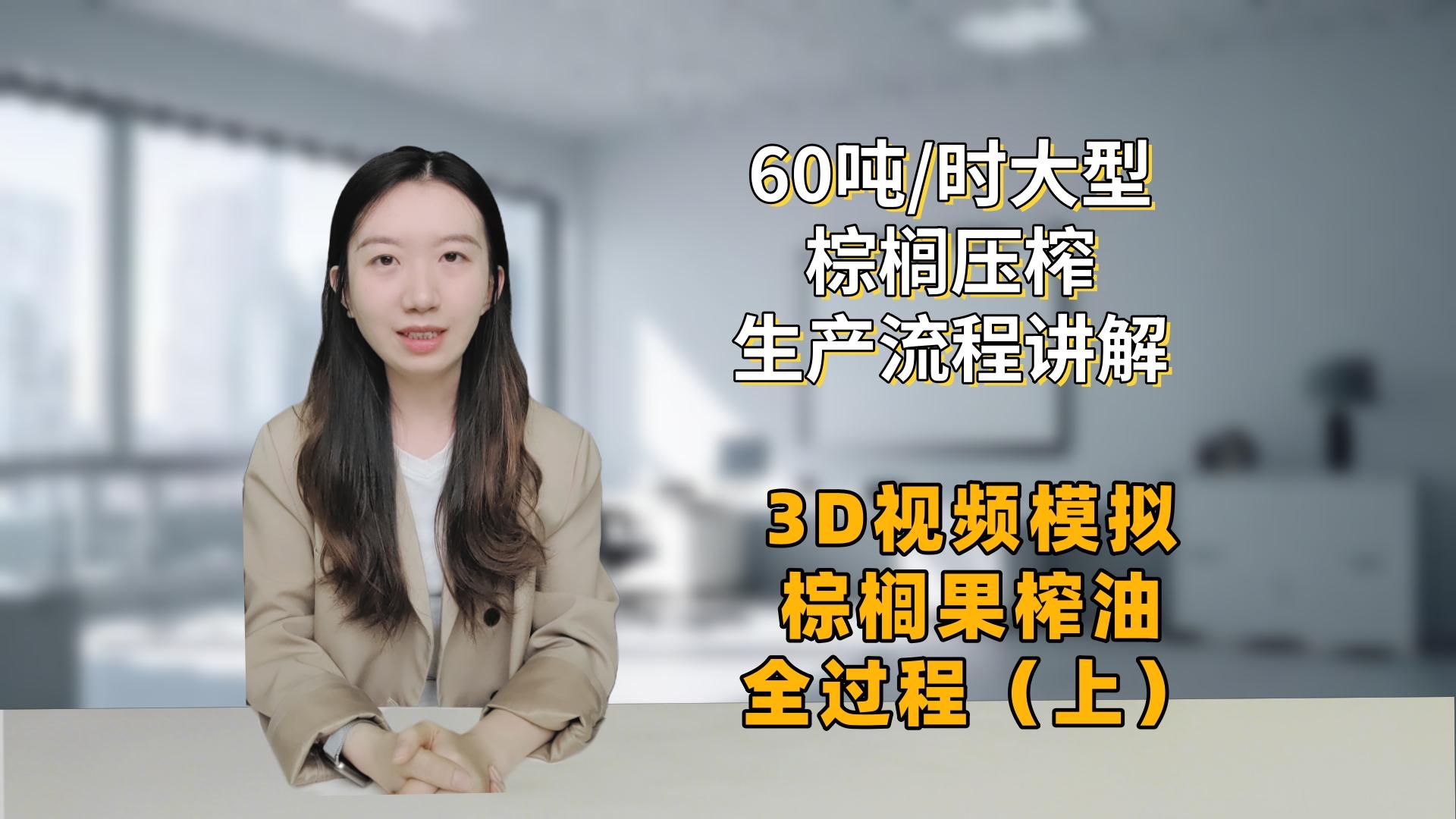 60吨/时大型棕榈油生产流程讲解--3D视频模拟棕榈果榨油全过程（上）