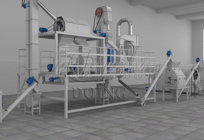 棕榈仁壳分离系统