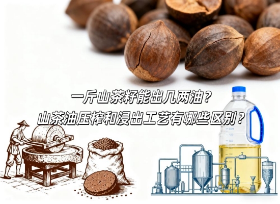 一斤山茶籽能出几两油？山茶油压榨和浸出工艺有哪些区别？