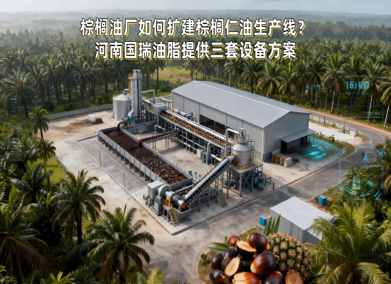 棕榈油厂如何扩建棕榈仁油生产线？河南国瑞油脂提供三套设备方案