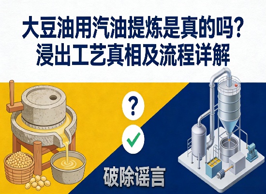 大豆油用汽油提炼是真的吗？浸出工艺真相及加工流程详解