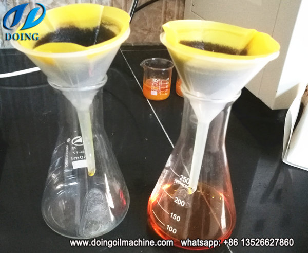 精炼过程中的棕榈油