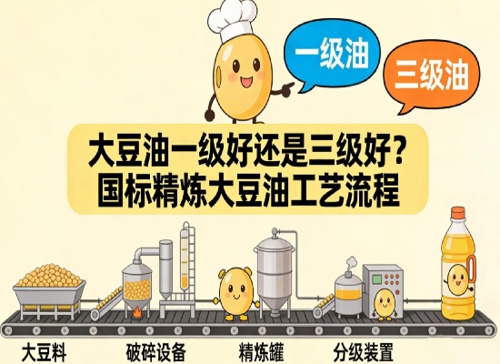大豆油一级好还是三级好？国标精炼大豆油工艺流程